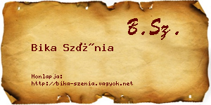 Bika Szénia névjegykártya